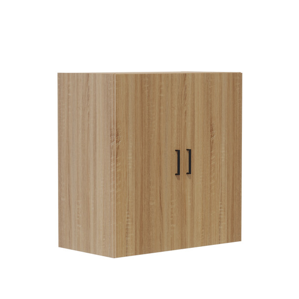 Mirella wood door storage cabinet in Sand Dune laminate by Safco for classrooms and therapy spaces