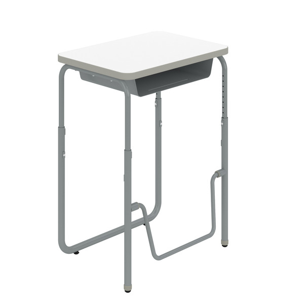 Safco AlphaBetter student desk in Gray Nebula for classroom use