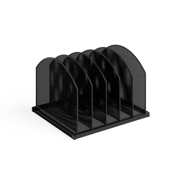 Safco Onyx desk organizer in black mesh for classroom desktops