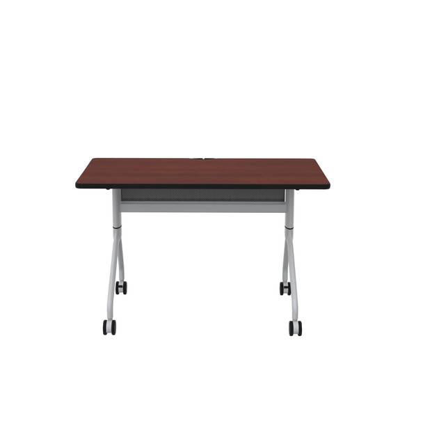 Safco Rumba Flip-N-Nest Table in Biltmore Cherry for classrooms and therapy rooms