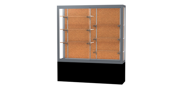 Waddell Challenger display case in Satin Natural for school hallways