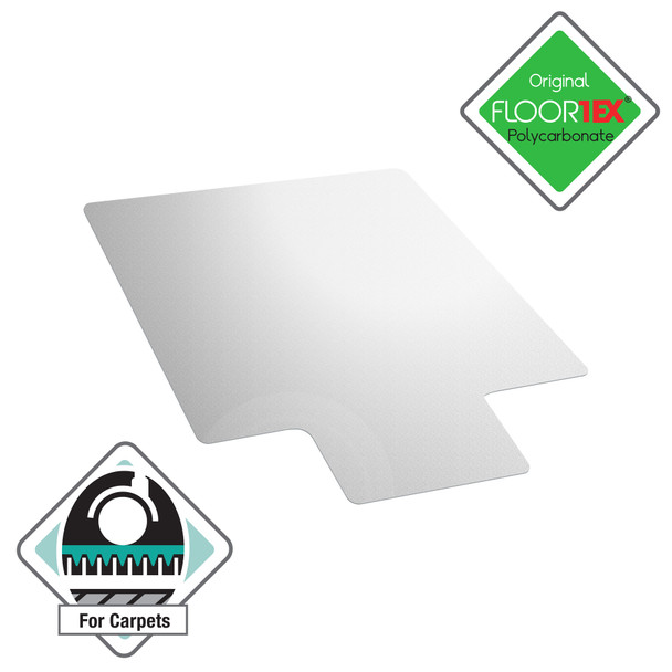 Ultimat® Polycarbonate Lipped Chair Mat for Carpets up to 1/2" - 35 x 47"