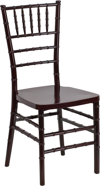 TYCOON PREMIUM Series Mahogany Resin Stacking Chiavari Chair