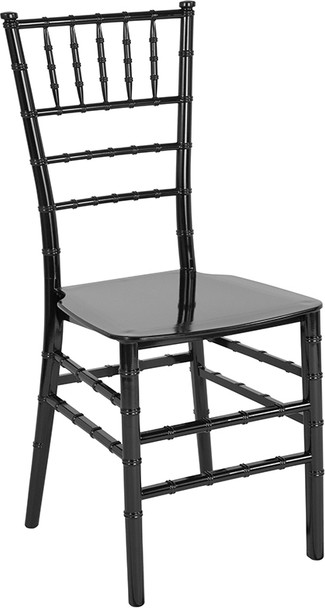 TYCOON Series Black Resin Stacking Chiavari Chair