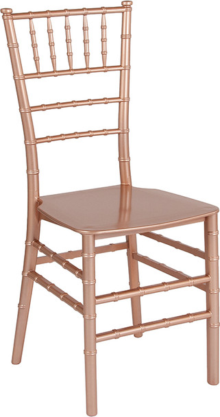 TYCOON Series Rose Gold Resin Stacking Chiavari Chair