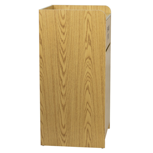 Wood Tray Top Receptacle in Oak Wood Tray Top Receptacle in Oak