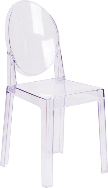 Ghost Chair with Oval Back in Transparent Crystal