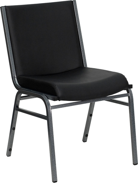 TYCOON Series Heavy Duty Black Vinyl Stack Chair