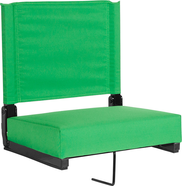 Grandstand Comfort Seats by Flash with Ultra-Padded Seat in Bright Green