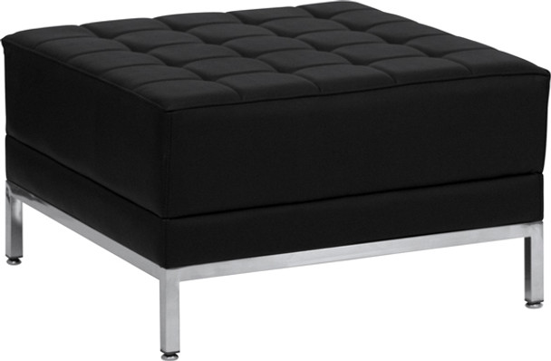 TYCOON Imagination Series Black Leather Ottoman