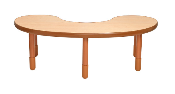 BaseLine® Teacher/Kidney Table - Natural Wood with 20" Legs
