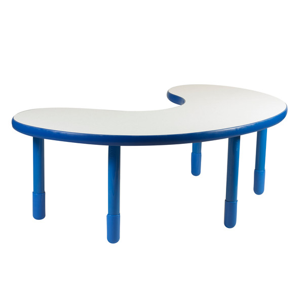 BaseLine® Teacher/Kidney Table - Royal Blue with 22" Legs