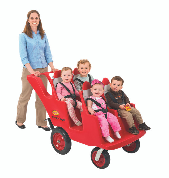 4 Passenger Never Flat "Fat Tire" Red/Grey Bye Bye Buggy®