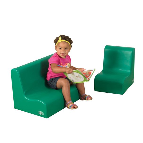 Little Tot Contour Seating Set - Green 2 Piece Set