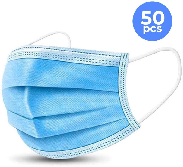 3 PLY Disposable Face Mask - 50 Count