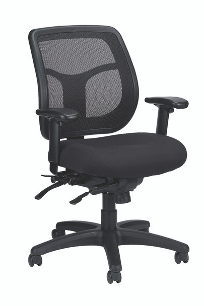 Eurotech Apollo MFT945SL Multi-function Swivel with Seat Slider Mesh Back and Fabric Seat Black Chair