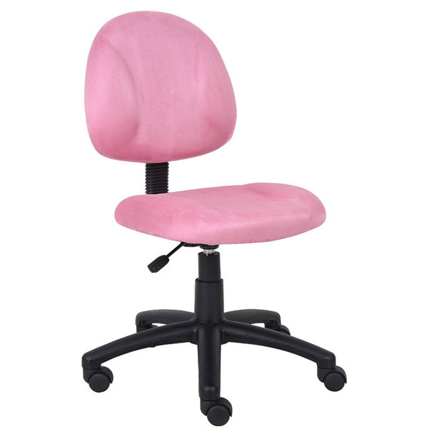 Boss Pink Microfiber Deluxe Posture Chair