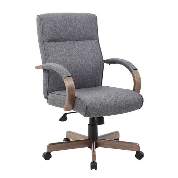 Boss Modern Executive Conference Chair - Slate grey w/Driftwood