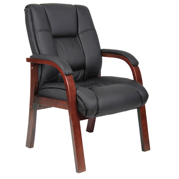 Boss Mid Back Cherry Wood Finished guest, accent or dining chair