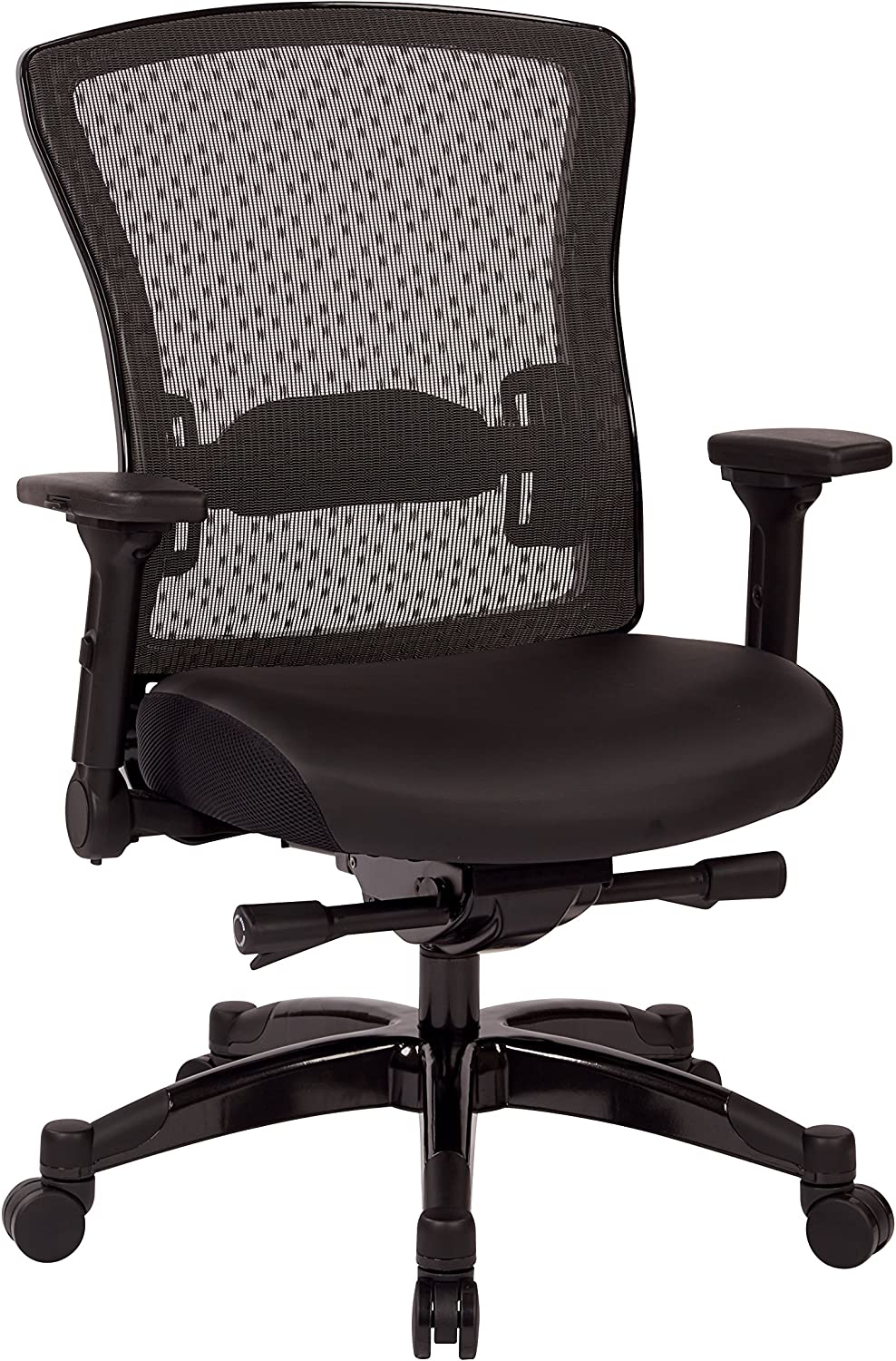 Office Star Products Deluxe R2 SpaceGrid Back Chair with Memory