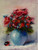 Original Hand Paint Oil Painting on Canvas "Blue Vase" 9x12"
