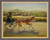 Original Hand Paint Oil Painting on Canvas "Donkey Race" 11x14"