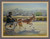 Original Hand Paint Oil Painting on Canvas "Donkey Race" 11x14"
