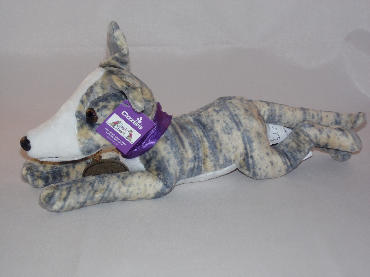 brindle greyhound stuffed animal