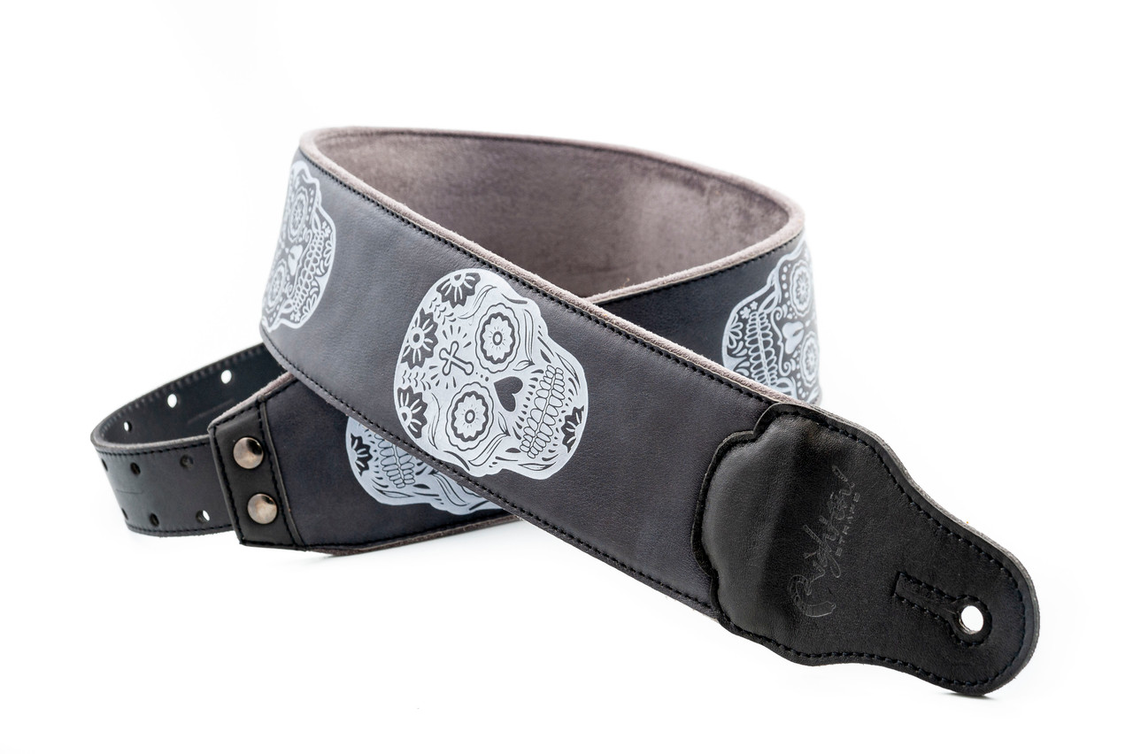 Righton Leathercraft Sugar Skulls Guitar Strap