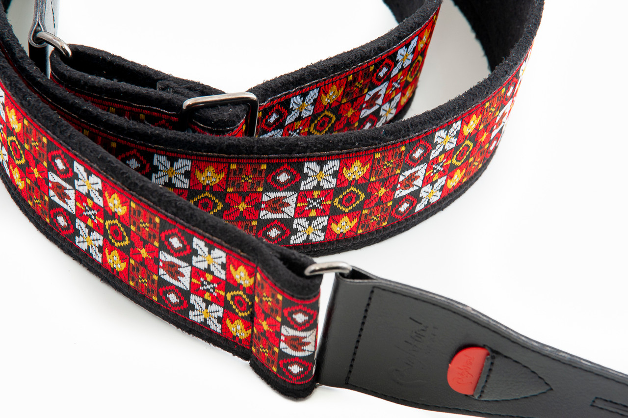 ストラップ mj Righton Jimi Hendrix Red Guitar Strap | GimmeSomeStrings