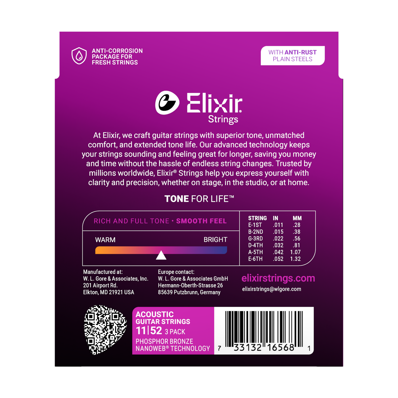 Elixir Phosphor Bronze Acoustic Strings 3-pack | GimmeSomeStrings