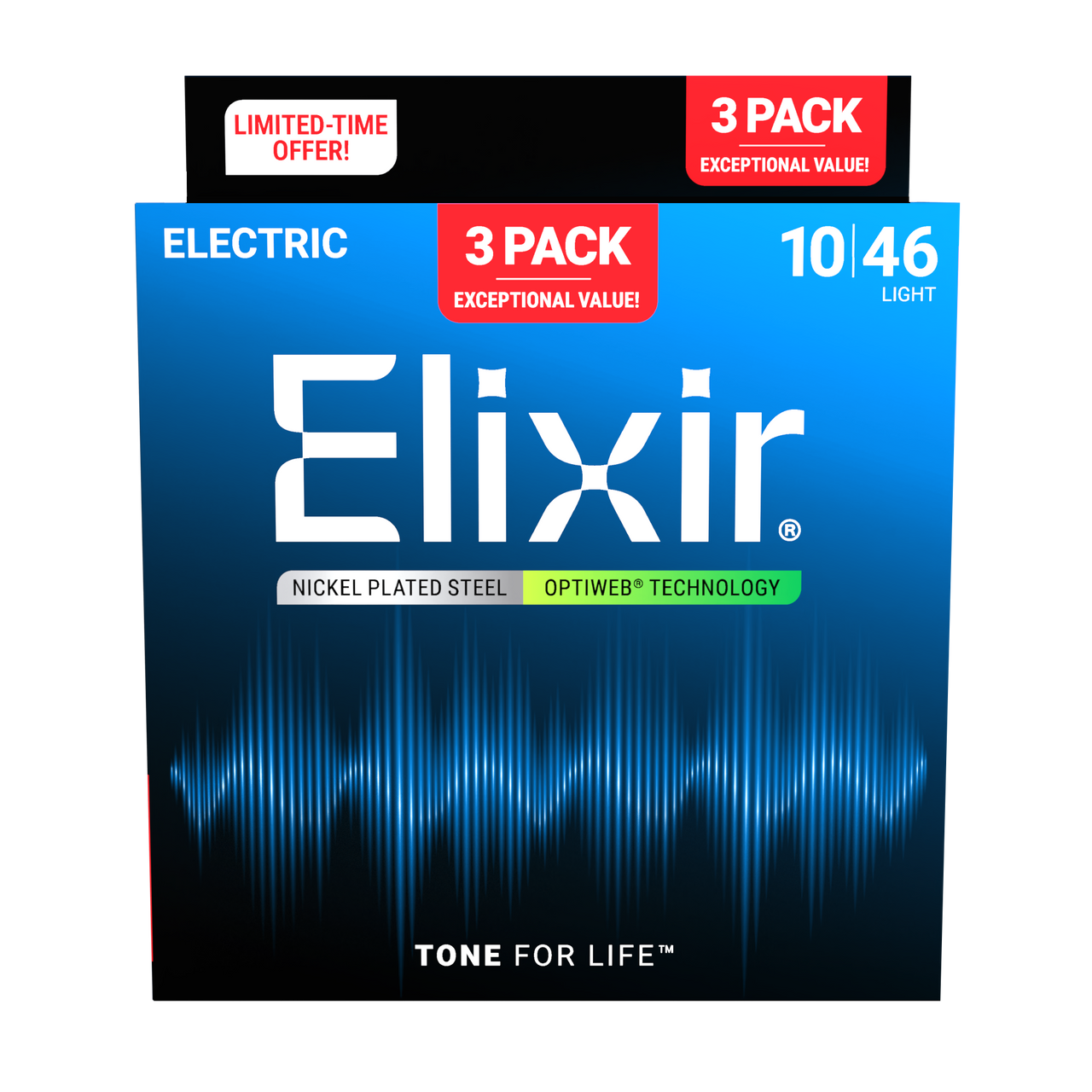 Elixir Electric Guitar Strings 3-pack | GimmeSomeStrings