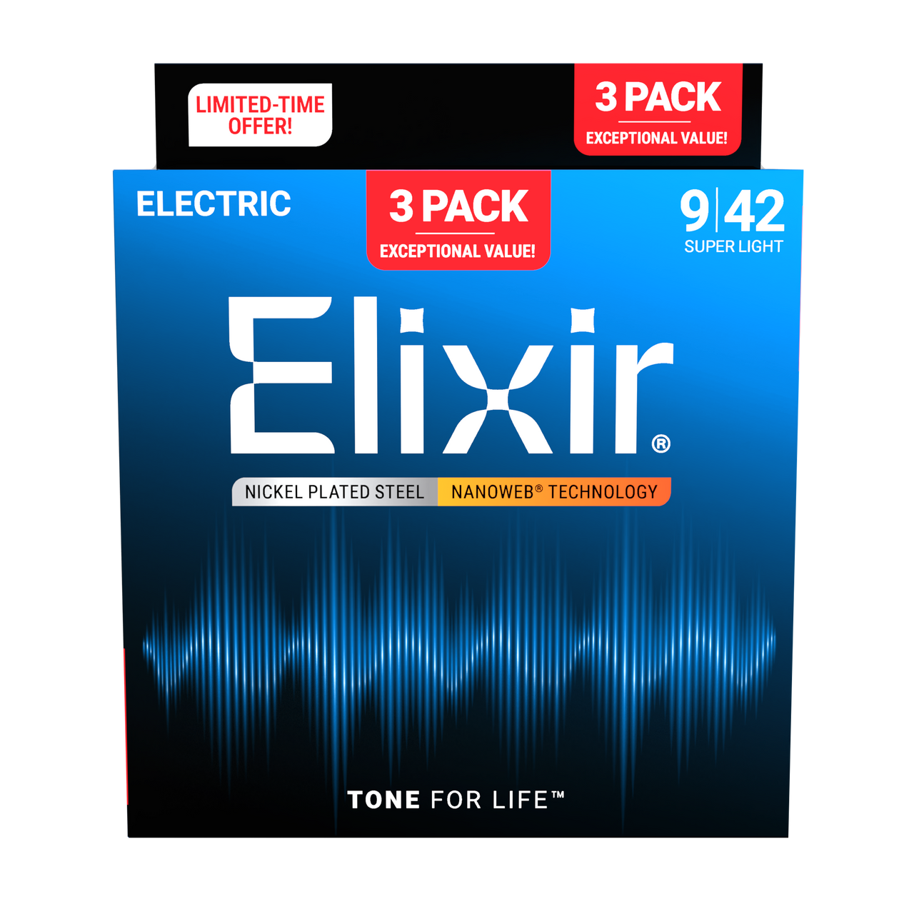 Elixir Electric Guitar Strings 3-pack | GimmeSomeStrings