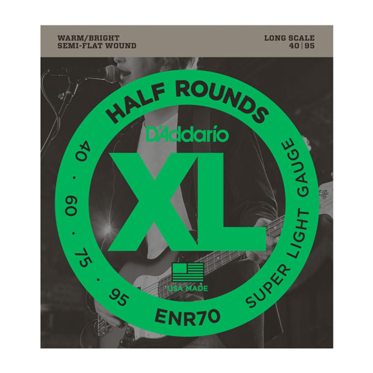 D'Addario XL Half Rounds Bass Strings | GimmeSomeStrings