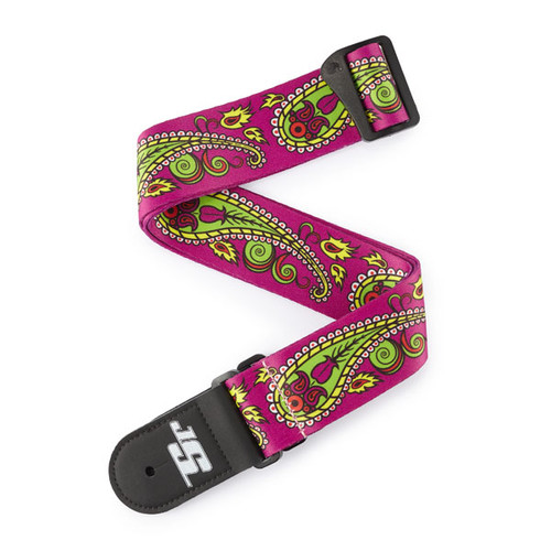 D'Addario Joe Satriani Polyester Guitar Strap, Paisley Purple