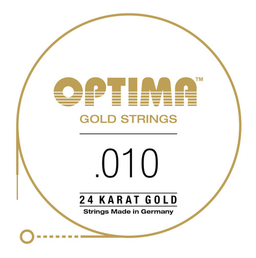 Optima 24K Gold Guitar Strings - Plain Singles