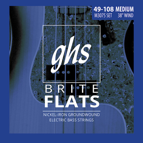 GHS Brite Flats Bass Guitar Strings;  49-108