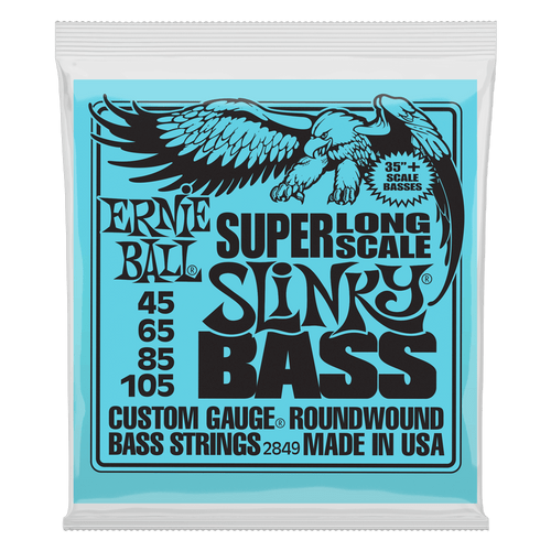 Ernie Ball Super Long Slinky Bass Guitar Strings; 45-105