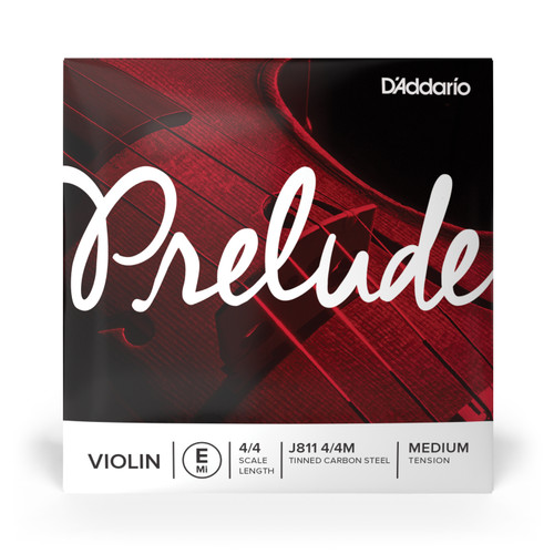 D'Addario Prelude Violin Single Strings - 4/4 scale medium tension
