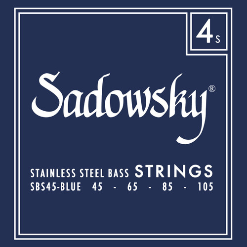 Sadowsky Blue Label Stainless Steel Bass Strings; Gauges 45-105