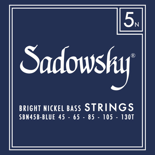 Sadowsky Blue Label Taperwound Nickel Bass Strings; Gauges 45-130