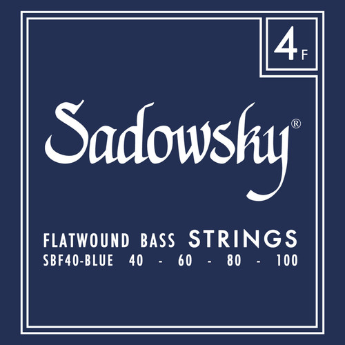 Sadowsky Blue Label SS Flatwound Bass Strings; Gauges 40-100