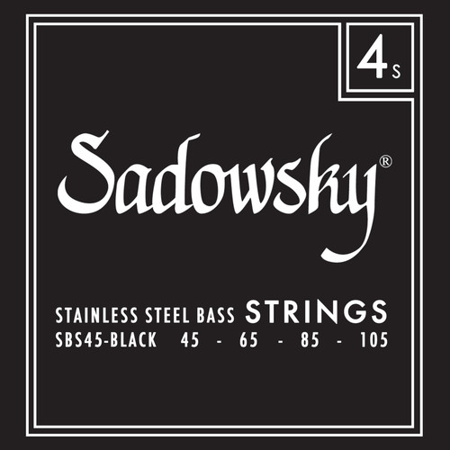 Sadowsky Black Label Stainless Steel Bass Strings; Gauges 45-105