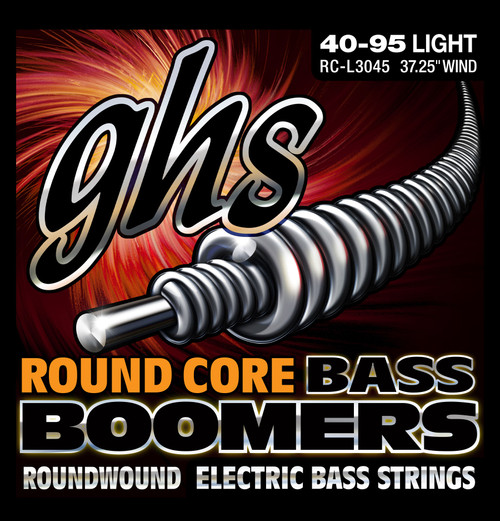 GHS Round Core Boomers Bass Guitar Strings; 40-95