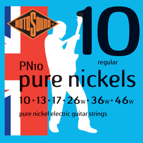 Rotosound Pure Nickel Electric Guitar Strings; 10-46