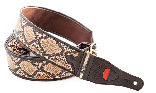 RightOn! Talisman Snake II Beige Guitar Strap