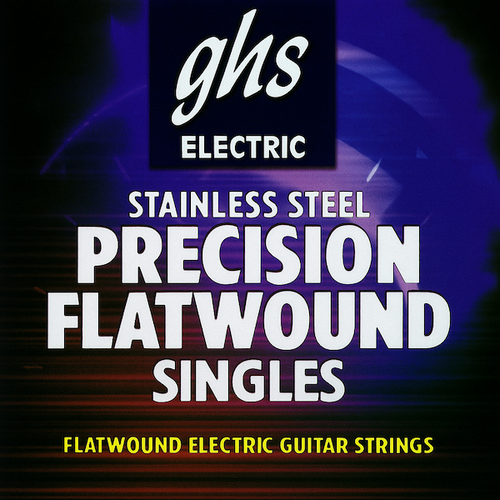 GHS Precision Flatwound SS Electric Guitar Strings - SINGLES