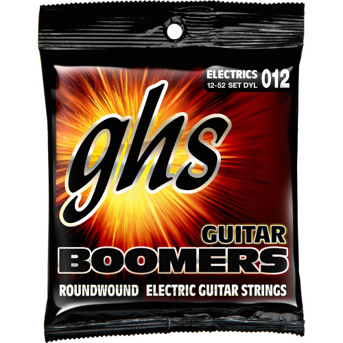 GHS Boomers Electric Guitar Strings; wound third 12-52