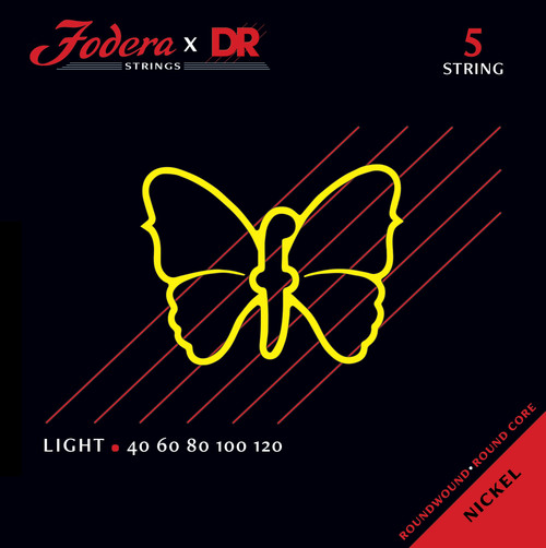 Fodera Nickel Plated Steel Bass Guitar Strings; 40-120 Fodera Nickel Plated Steel Bass Guitar Strings; 40-120