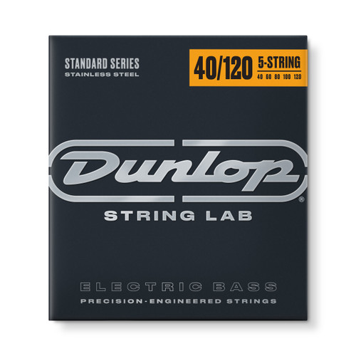 Dunlop Standard Series Stainless Steel Bass Strings; 40-120